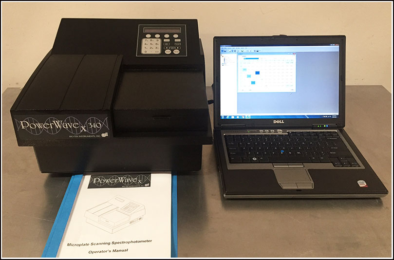 Bio-Tek BioTek PowerWave X 340 Microplate Reader COMPLETE w WARRANTY