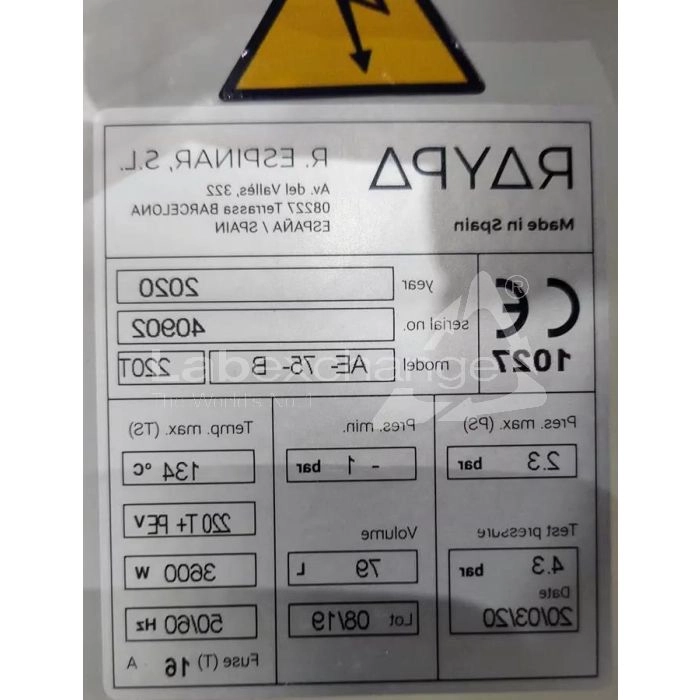 RAYPA AE-75B / 220T Vertical Floor Standing Lab Au