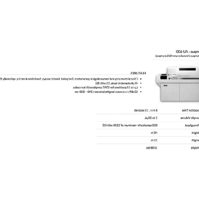 Olympus AU600 Clinical Chemistry Analyzer