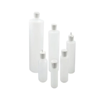 Qorpak 2oz (60ml) Natural HDPE Cylinder Dispensing Bottle with 24-410 White PE Unlined 24/Cs 247011