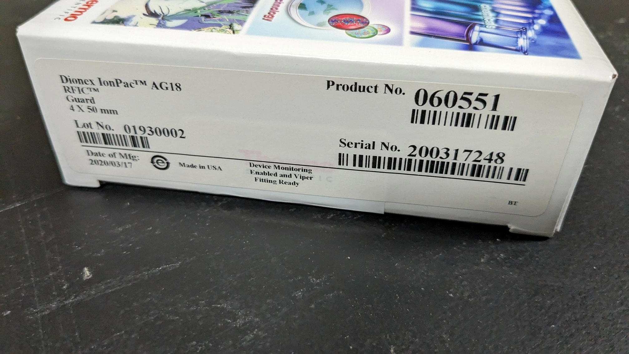 Thermo Scientific 060551 Dionex Ionpac AG18 RFIC 4x50mm *New