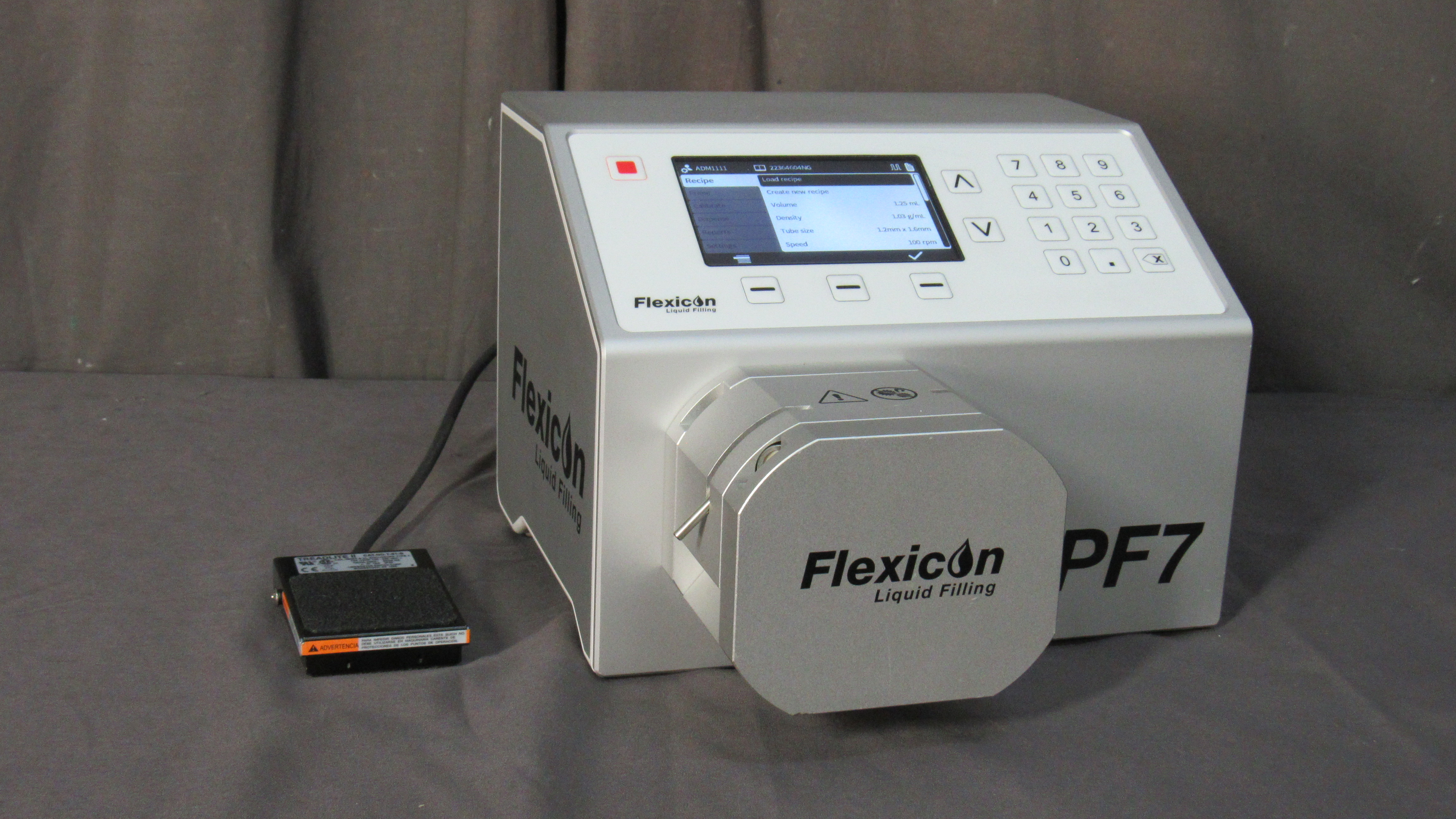 NEW FLEXICON PF7 Peristaltic Filler/Filling Pump with Footpedal; 115v