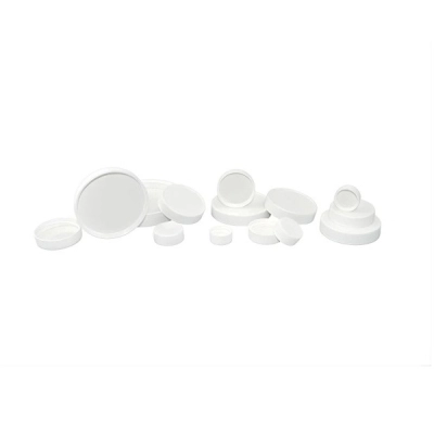 Qorpak 33-400 White Ribbed Polypropylene Cap with Pulp/Vinyl Liner 4000/Cs 262517