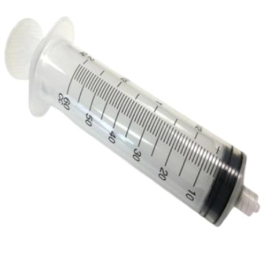 Qorpak 60mL Air-Tite Clear Luer Lock Tip Syringe with PP Body, PP Plunger 250/Cs 270870