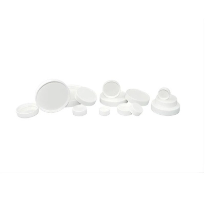 Qorpak 63-400 White Ribbed Polypropylene Cap with Pulp/Vinyl Liner 900/Cs 262522