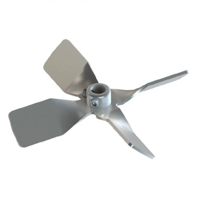 Caframo 4 Blade Pitched Only - Turbine 4 In Dia With 5/16 In Bore - With Set Screws 316 Ss A561