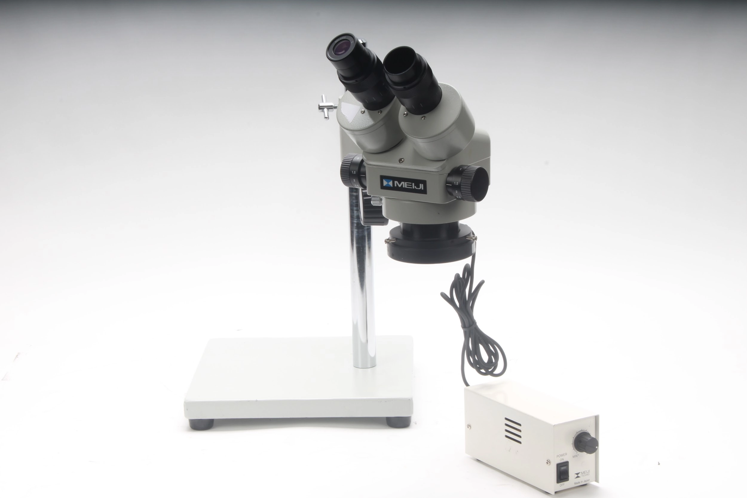 Meiji EMZ-10 Binocular Zoom Stereo Microscope W/ S-4300 Boomstand &amp; 1x EyePiece