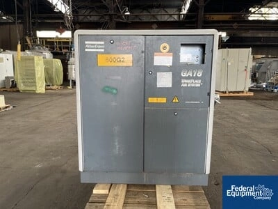 25 HP Atlas Copco Air Compressor, Model GA18