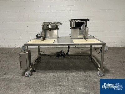 Table with Vibratory Bowl Feeders, Portable