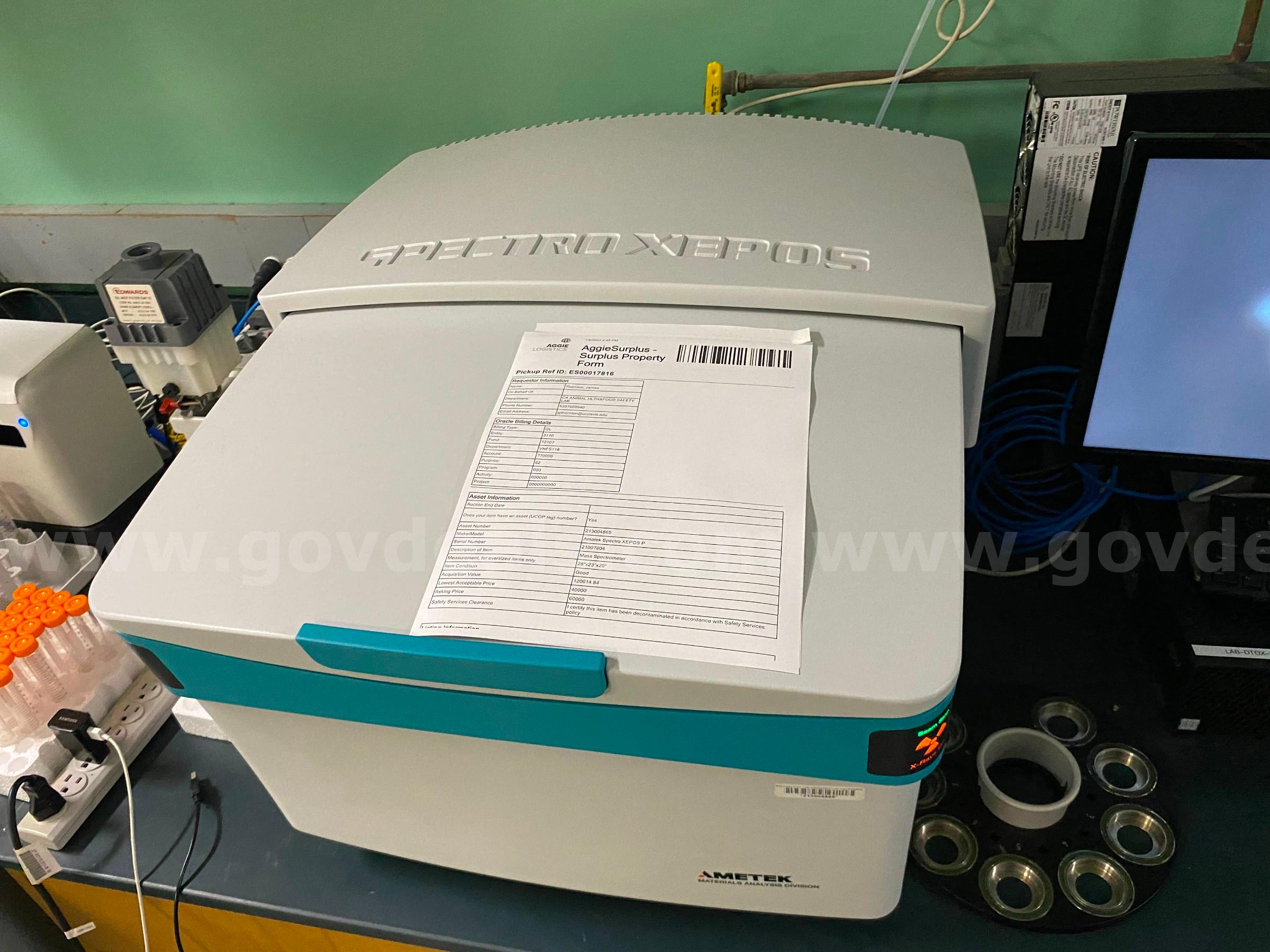 Ametek Spectrometer XEPOS P, Mass Spectrometer