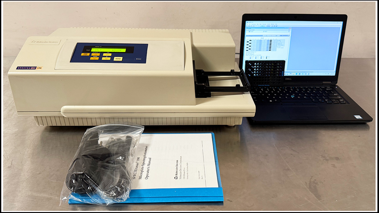 Molecular Devices SpectraMax 190 Microplate Reader w WARRANTY