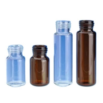 Qorpak 10mL Clear Borsilicate Glass Headspace Vial with 18-425 Screw Thread Neck 1000/Cs 323678