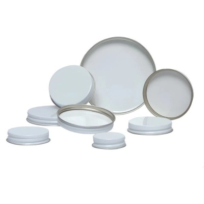 Qorpak 89-400 White Metal Cap with Pulp/PE Liner, Packed in Bags of 12, 144/Cs CAP-06664