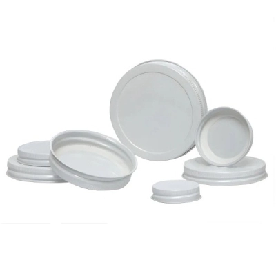 Qorpak 38-400 White Metal Cap with Plastisol Liner, 3800/Cs CAP-00441