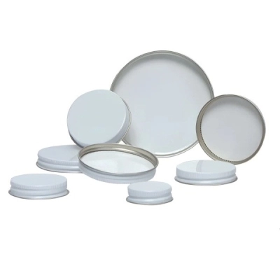 Qorpak 33-400 White Metal Cap with Pulp/PE Liner, 4000/Cs CAP-00437