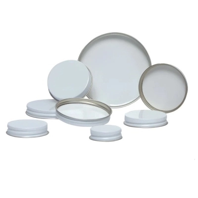 Qorpak 53-400 White Metal Cap with Pulp/PE Liner, Packed in Bags of 12, 288/Cs CAP-05015