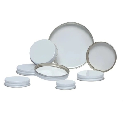 Qorpak 70-400 White Metal Cap with Pulp/PE Liner, 1600/Cs CAP-00464