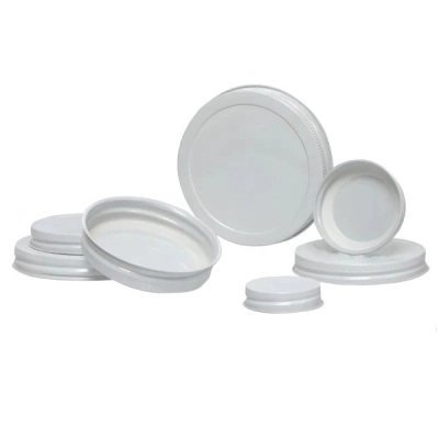 Qorpak 53-400 White Metal Cap with Plastisol Liner, Packed in Bags of 12, 288/Cs CAP-06644