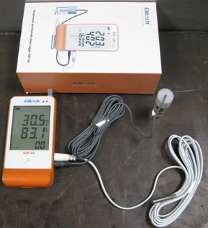 ELITECH TEMPERATURE AND HUMIDITY DATA LOGGER GSP-6G, MODEL: GSP-6G, NO: EFG211107466, BAR CODE: X002