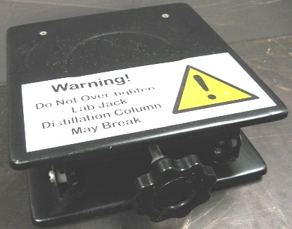 LAB JACK, 8" X 8", BLACK, 3" TO 10 &frac12;" ADJUSTMENT