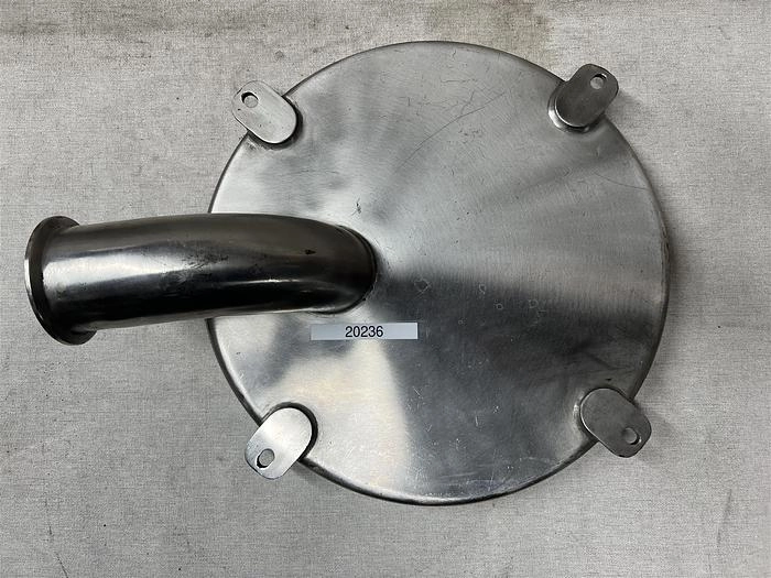 Stainless Steel Hopper Lid with Tube Inlet | LabX.com
