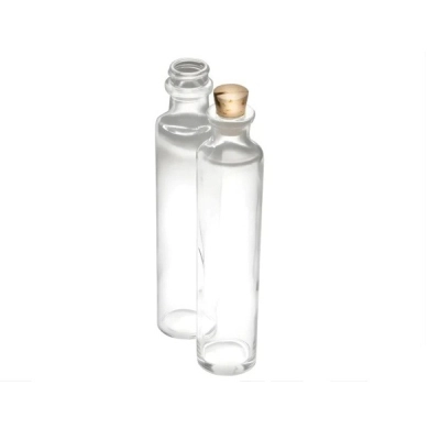 Qorpak 4oz (120ml) Clear Oil Sample Bottle with #6 Cork, 144/Cs GLA-00856