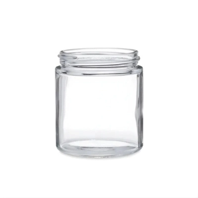 Qorpak 8oz (240ml) Clear Straight Sided Round with 70-400 Neck Finish Jar Only, 24/Cs GLA-00861