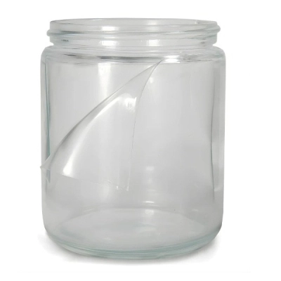 Qorpak 8oz (240ml) Safety Clear Straight Round with 70-400 Neck Finish, Bottle Only, 24/Cs GLA-00946