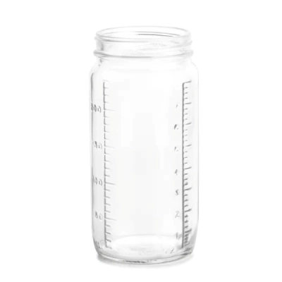 Qorpak 4oz (120ml) Clear Graduated Medium Round with 48-400 Neck Finish Bottle Only 144/Cs GLA-00844