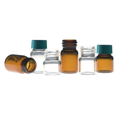 Qorpak 14.75 x 26mm 0.50 dram (1.85ml) Amber Compound Vial with 13-425 Neck Finish, 144/Cs GLA-07799