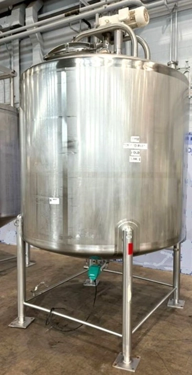 1000 gallon Feldmeier Stainless Steel Single Wall Mix Tank