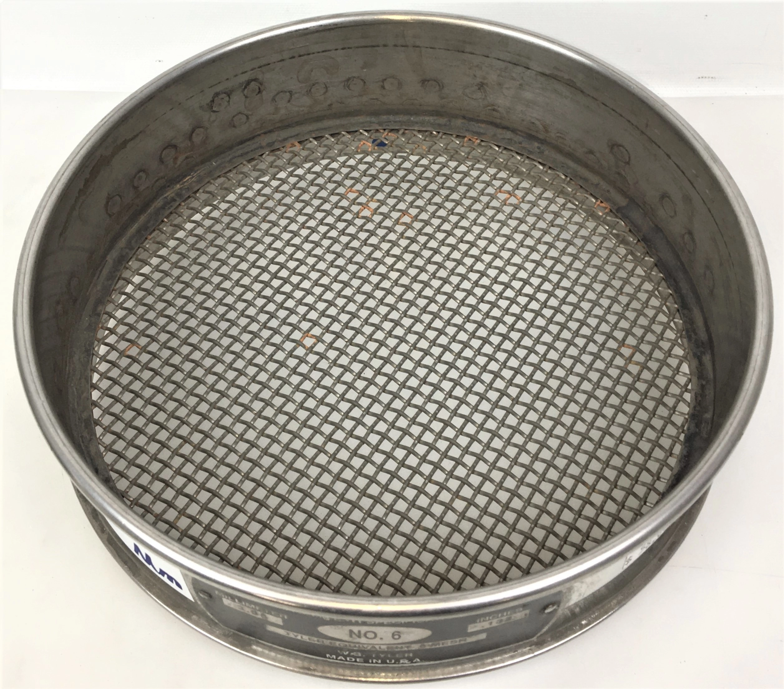 Tyler #6 Stainless Steel 8" Sieve (3.35mm)