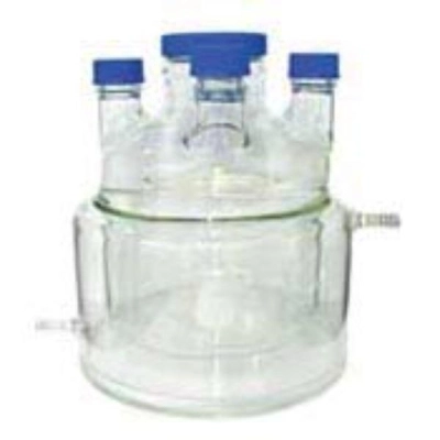 Bellco Water Jacketed Vessel w/ 4 Vertical Sidearms 8L, 1/Case 1964-18040