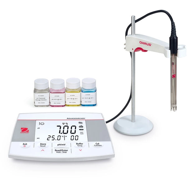 Ohaus Aquasearcher AB23PH pH meter, electrode holder, and probes (NEW)