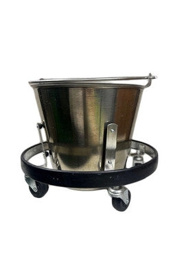 Stainless Steel Kick Bucket with Frame, Brewer, Pre-Owned