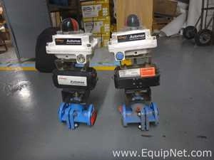 Lot of 2 Automax FlowServe NXCLU2P5-18-0020E Positioner Actuator Valves