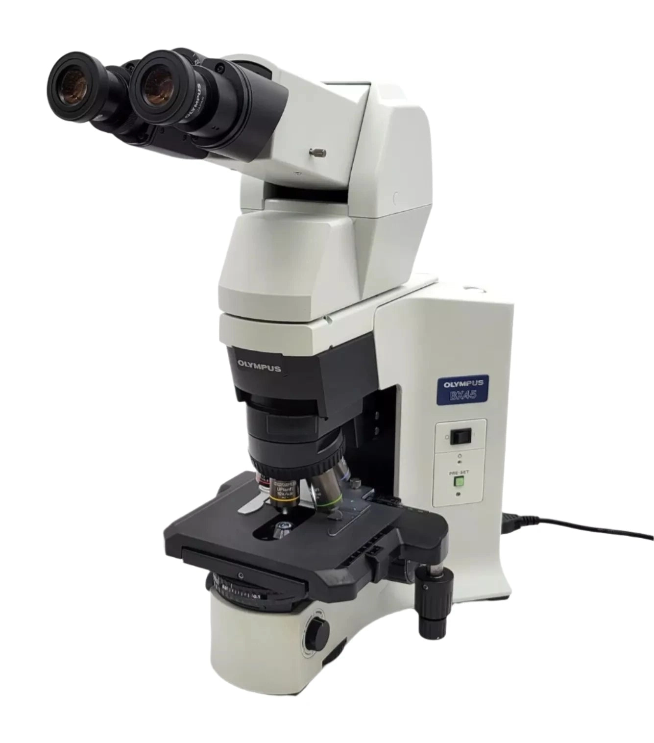 Olympus Microscope BX45 with Fluorites &amp; Tilting Telescoping Head Pathology/Mohs