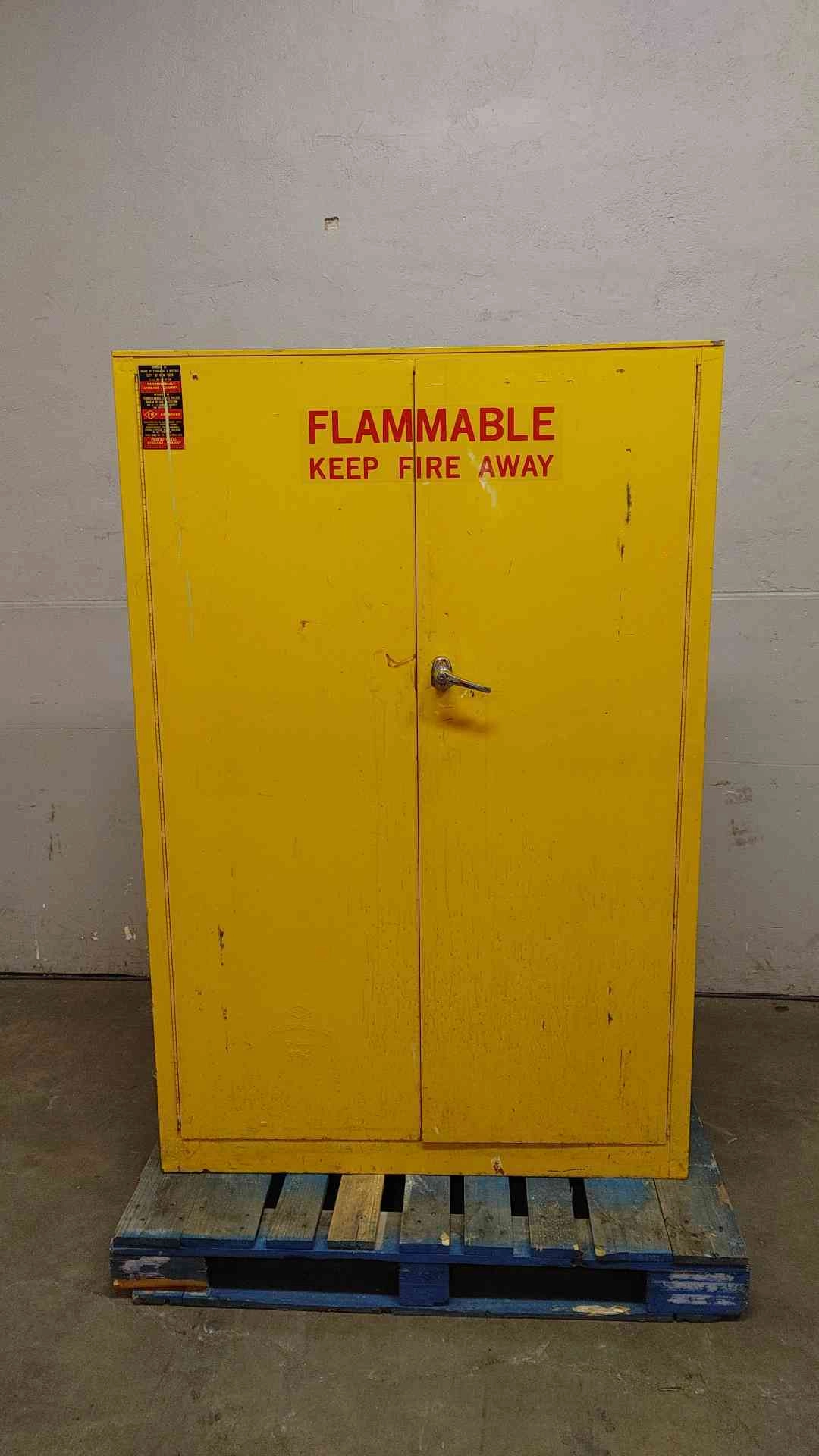 Flammable Storage Cabinet Yellow Justrite 45 Gal