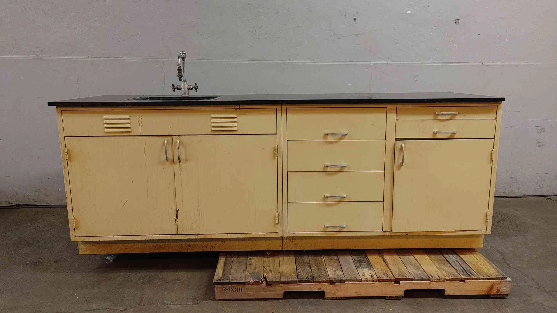 8' Kewaunee Sink Bundle W/ Drawers Metal Lab Casework