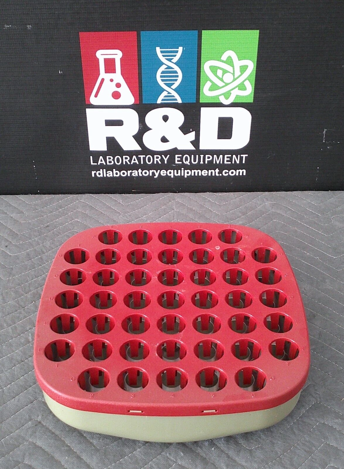 GE Pharmacia AKTA Fraction Collector Rack 45x 50ml (Red) Lot of 3