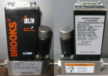 BROOKS DELTA SMART II MASS FLOW, NO: F20249-005, NO: SLA5850SC1AB1C2A1K41BAA, GAS: C3H8, FS FLOW RAT