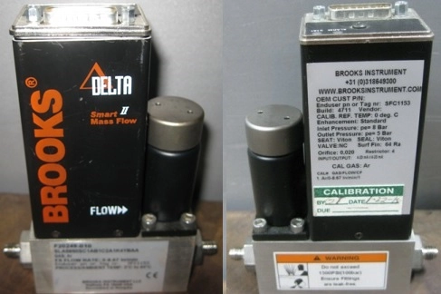 BROOKS DELTA SMART II MASS FLOW, NO: F20249-010, NO: SLA5850SC1AB1C2A1K4YBAA, GAS: AR, INDUSER PN OR