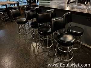 Lot 15 Listing# 960422 Lot of Eight Black Bar Stools