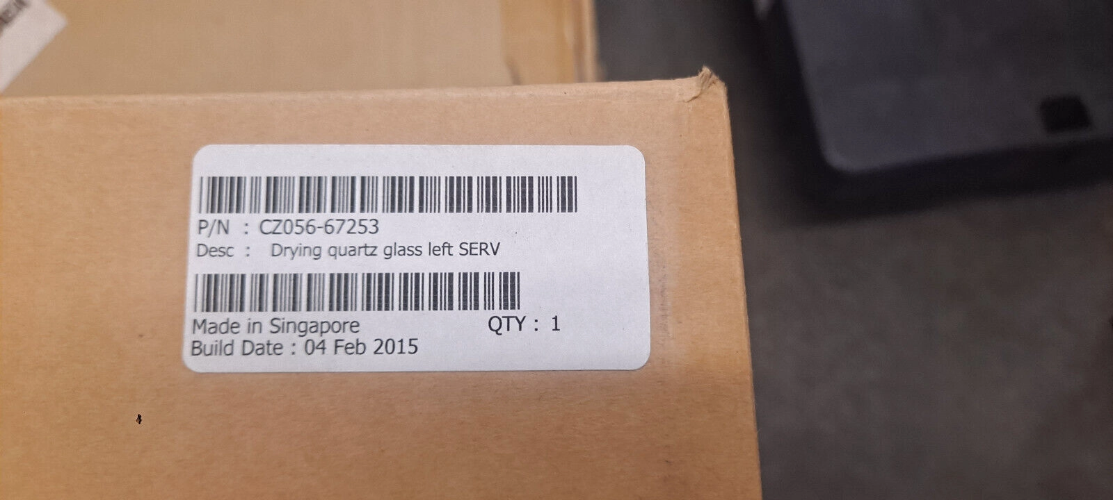 HP Drying Quartz Glass Right CZ056-67252