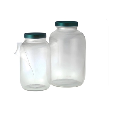 Qorpak 32oz (950ml) Safety Coated Clear Standard Wide Mouth with 70-400 Phenolic, 12/Cs GLC-02247