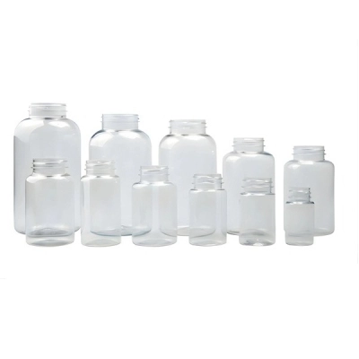 Qorpak 17oz (500ml) Clear PET Packer with 45-400 White Polypropylene SturdeeSeal Cap 24/Cs PLC-06596