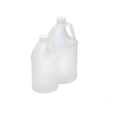 Qorpak 64oz (1920ml) Natural HDPE Handled Round Jug with 38-400 White PP Cap, 6/Cs PLC-03504