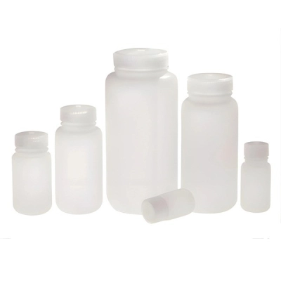 Qorpak 1oz (30ml) Natural HDPE Wide Mouth Lab Style Bottle with 28-415 Natural Cap 72/Cs PLA-03168