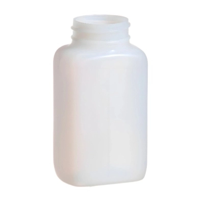 Qorpak 33oz (1000ml) Natural HDPE Wide Mouth Oblong Bottle with 53-400 Neck Finish, 105/Cs PLA-03257