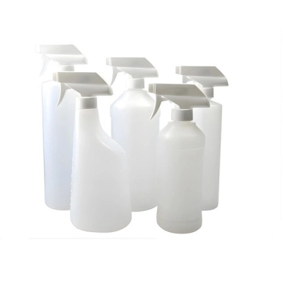 Qorpak 32oz (950ml) Natural HDPE Cylinder with 28-400 White Polypropylene Sprayer, 12/Cs PLC-03438